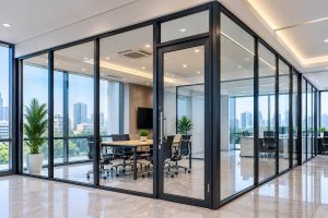 Partisi Kaca Frame Aluminium