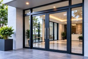 Pintu Kaca Frame Aluminium